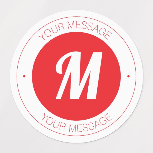 Customizable Monogram & Circular Text Template (Design 2)