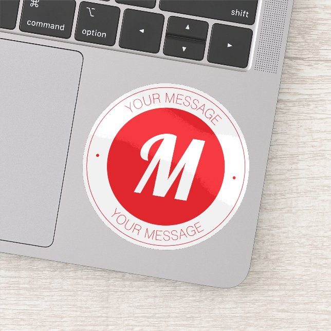 Customizable Monogram & Circular Text Template (Detail)