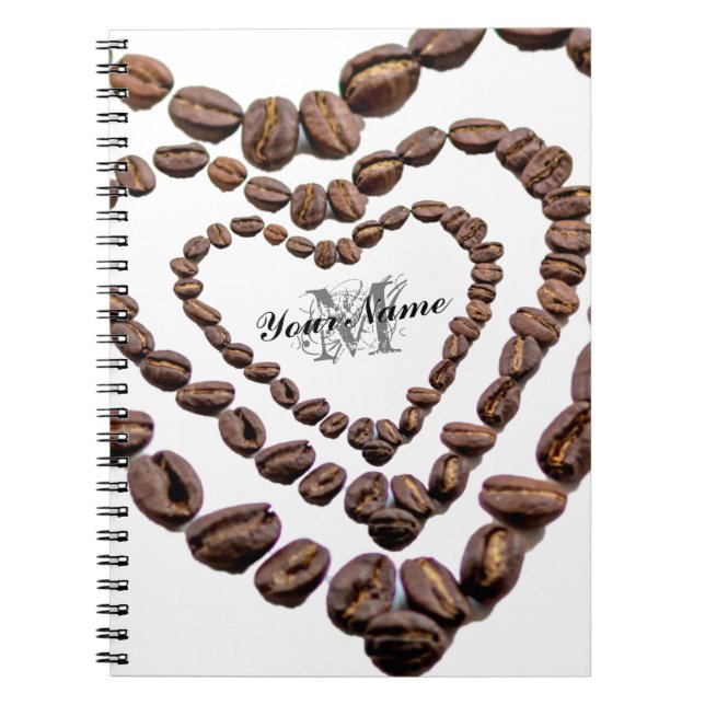 Customizable Monogram Coffeeholic notebook! Notebook (Front)