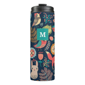 Customizable Monogram Forest style Thermal Tumbler