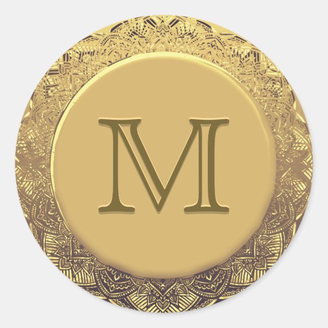 Customizable Monogram Gold Seal (Front)