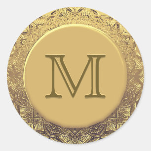Customizable Monogram Gold Seal