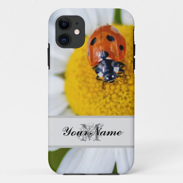 Customizable Monogram Good luck little ladybug! Case-Mate iPhone Case (Back)