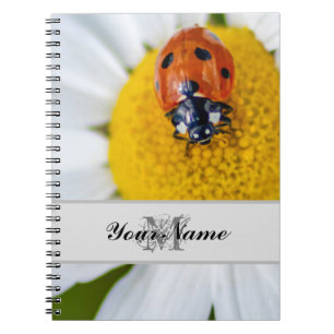 Customizable Monogram Good luck little ladybug! Notebook