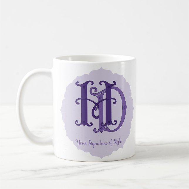 Customizable Monogram -Housewarming Couples Gift Coffee Mug (Left)