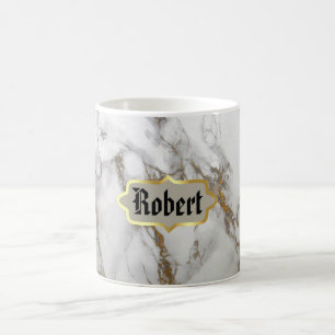 Customizable monogram Mug, marble Rose Gold Coffee Mug