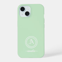 Customizable Monogram & Name Green Phone Case