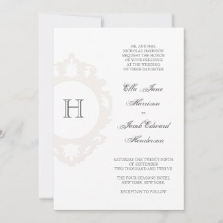 Customizable Monogram Wedding Invitation