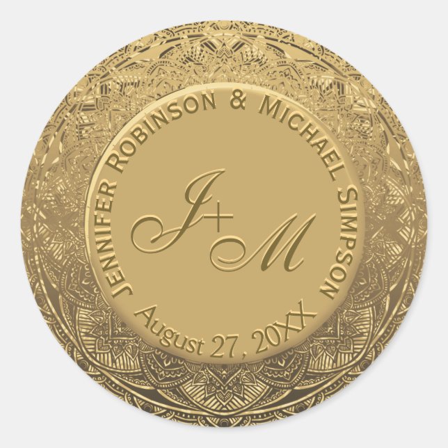 Customizable Monogram Wedding Seal (Front)