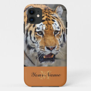 Customizable Monogram with a majestic tiger! iPhone 11 Case