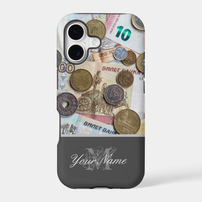 Customizable Monogram with coins and bank notes! (Back)