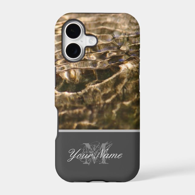 Customizable Monogram with crystal clear water! (Back)