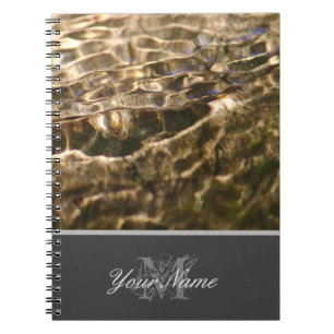 Customizable Monogram with crystal clear water! Notebook