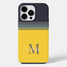 Customizable Monogram with Cute Stripe Colour Bloc