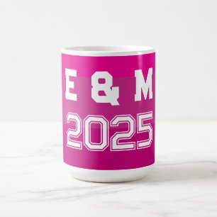 "customizable monogramm and years  coffee mug