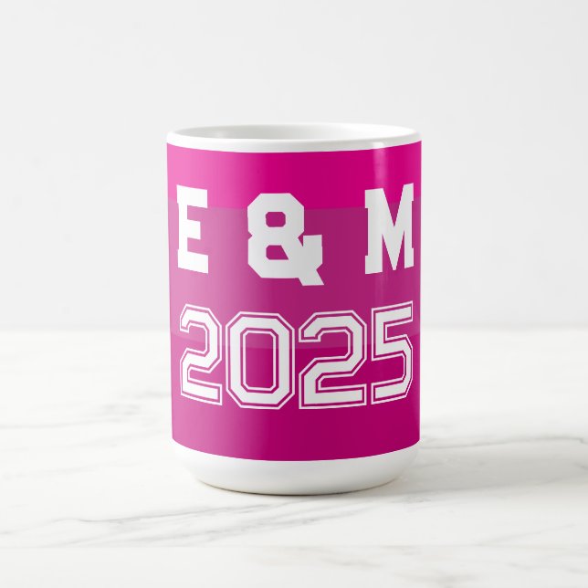 "customizable monogramm and years  coffee mug (Center)