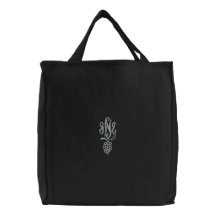 Customizable Monogrammed Embroidered Tote Bag