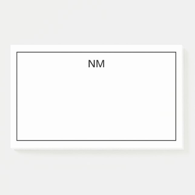 Customizable Monogrammed Stationary Notes  (Front)