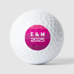 Customizable monograms and years golf balls