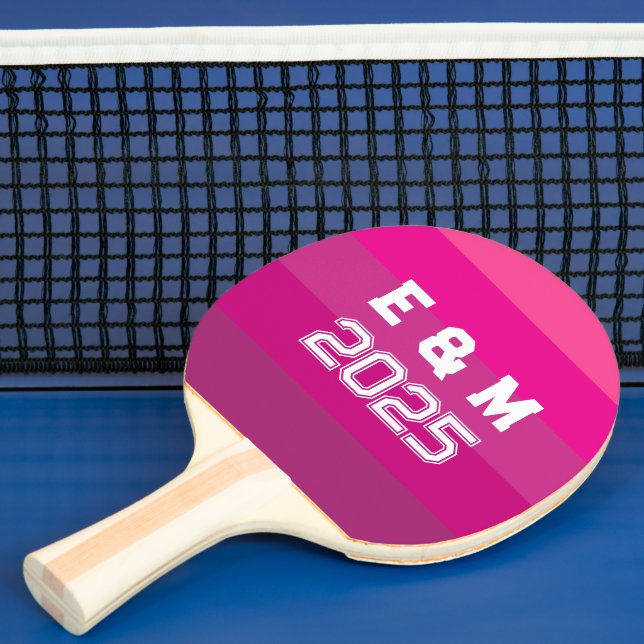 Customizable monograms and years  ping pong paddle (Insitu)