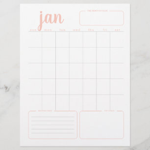 Customizable Monthly Goal Planner & Dashboard Page