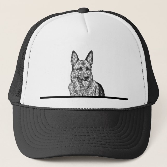 Customizable Mosaic German Shepherd Cap (Front)