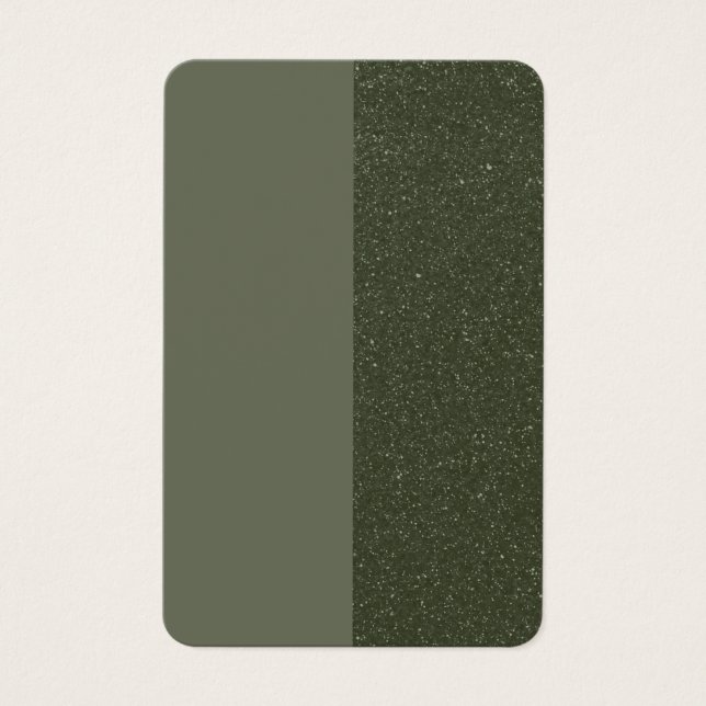 Customizable Moss Green Business Card (Front)