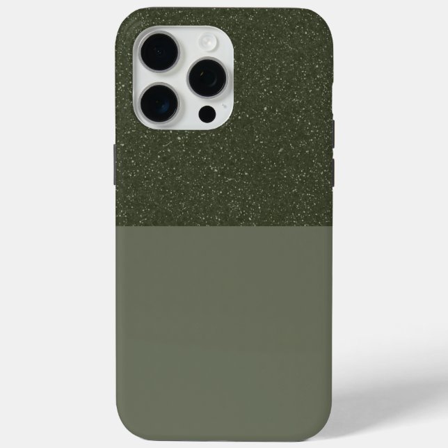 Customizable Moss Green Duo iPhone Case (Back)