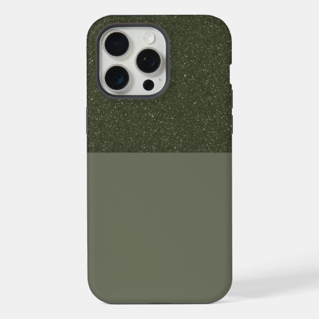 Customizable Moss Green Duo iPhone Case (Back)