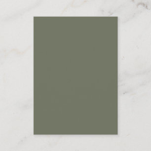 Customizable Moss Green Flat Loyalty Card