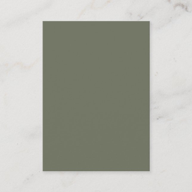 Customizable Moss Green Flat Loyalty Card (Front)