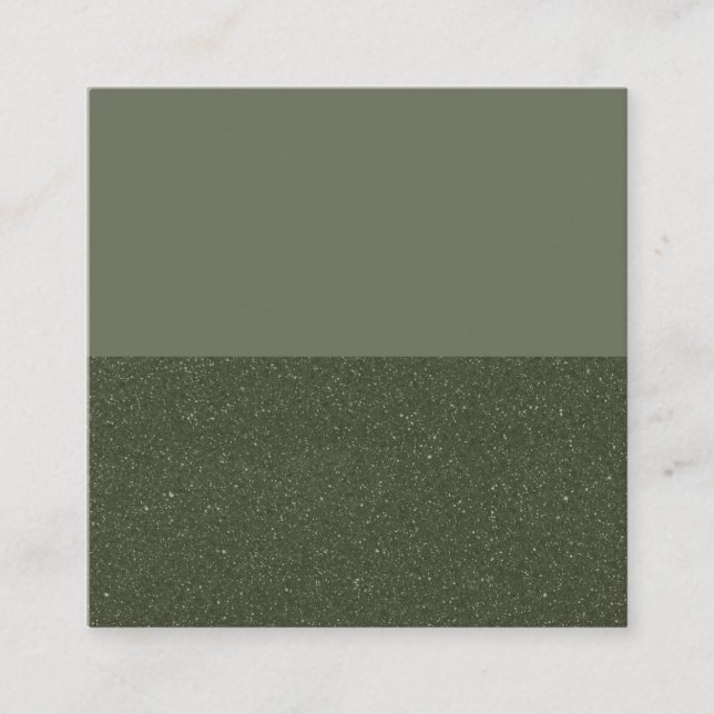 Customizable Moss Green Flat Loyalty Card (Front)