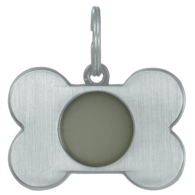 Customizable Moss Green Framed Pet Tag (Front)