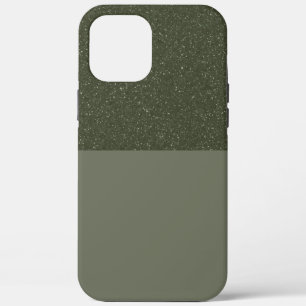 Customizable Moss Green Glitter iPhone Case