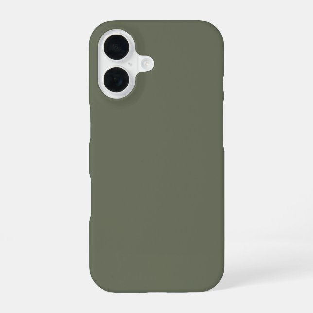 Customizable Moss Green iPhone 16 Case (Back)