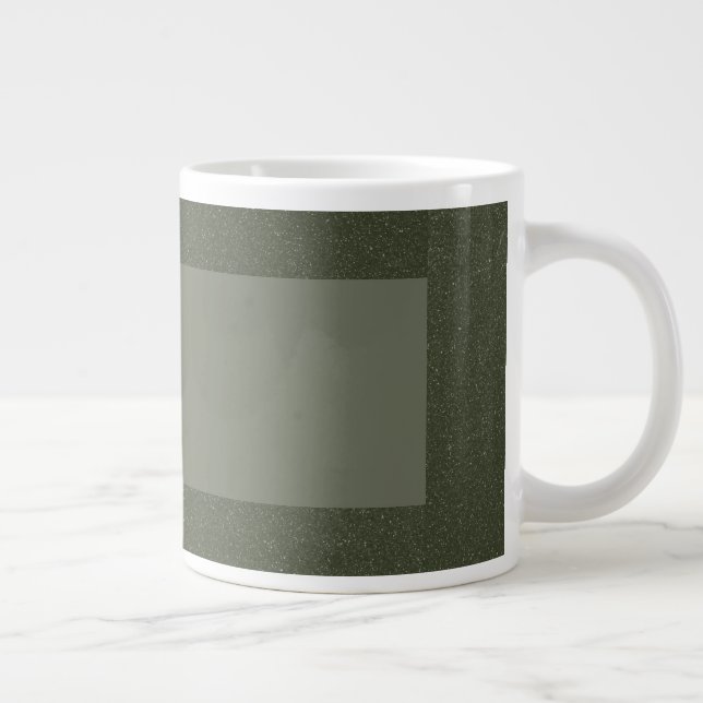 Customizable Moss Green Label Mug (Right)