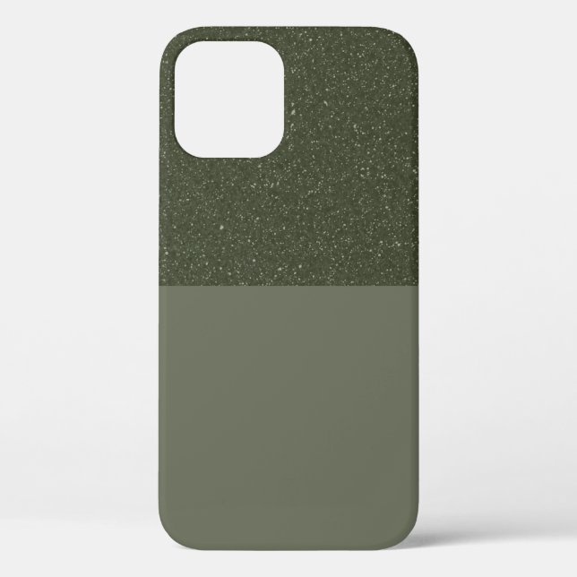Customizable Moss Green Noise iPhone Case (Back)