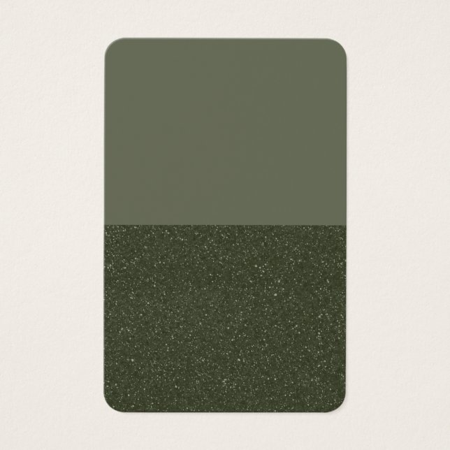 Customizable Moss Green Noise Profile Card (Front)