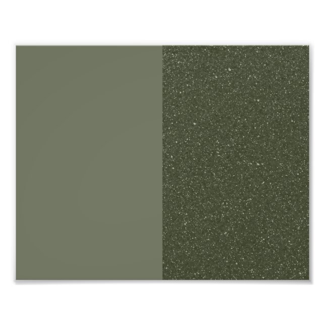 Customizable Moss Green Poster – Reversed Split (Front)