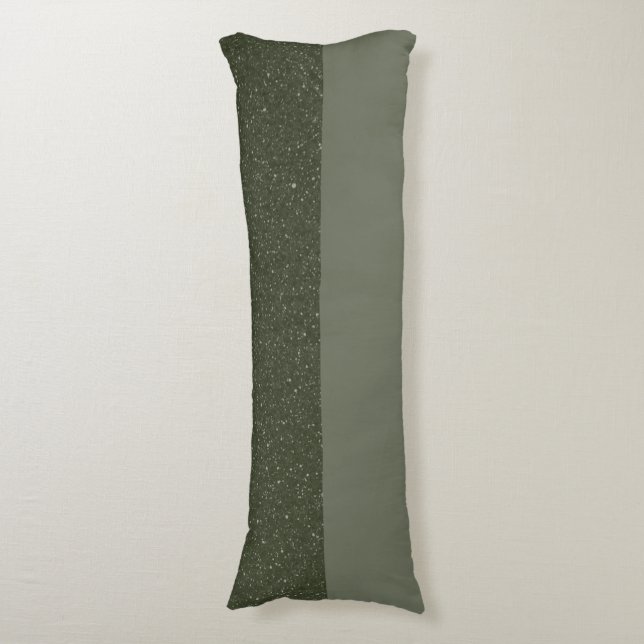 Customizable Moss Green Split Body Pillow (Front Vertical)