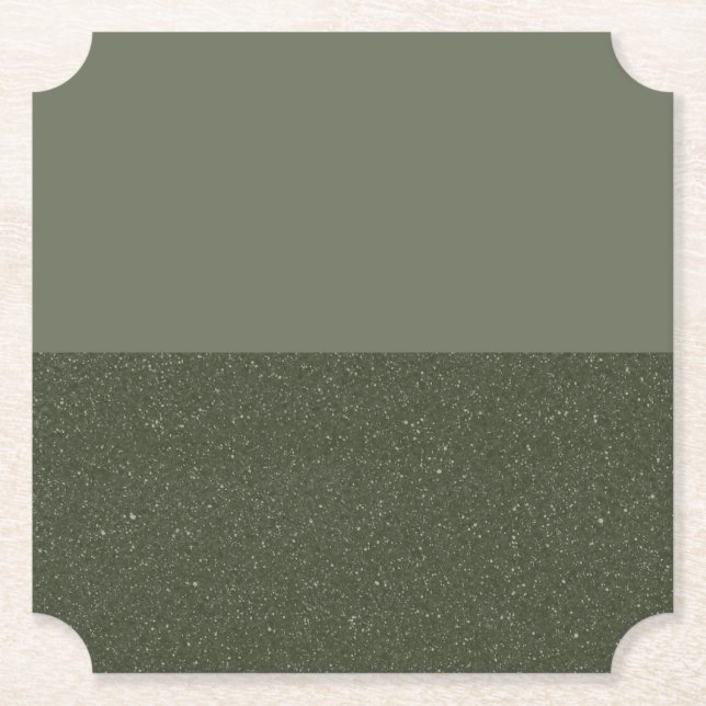 Customizable Moss & Olive Split Drink Coaster (Front)
