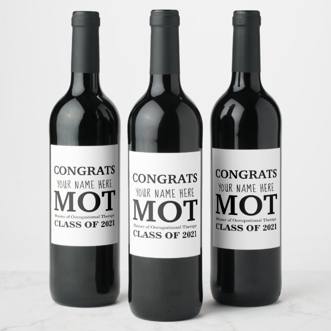 Customizable MOT Wine Bottle Labels (Bottles)