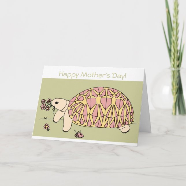 Customizable Mother’s Day Star Tortoise Card 8 (Front)