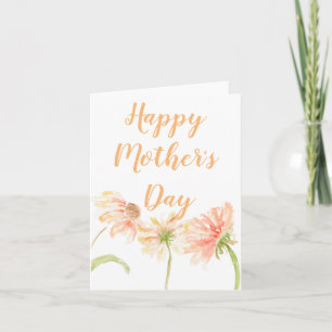 Customizable Mother's Day Daisy Watercolor card