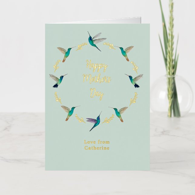 Customizable Mother's Day Foil Greeting Card (Front)