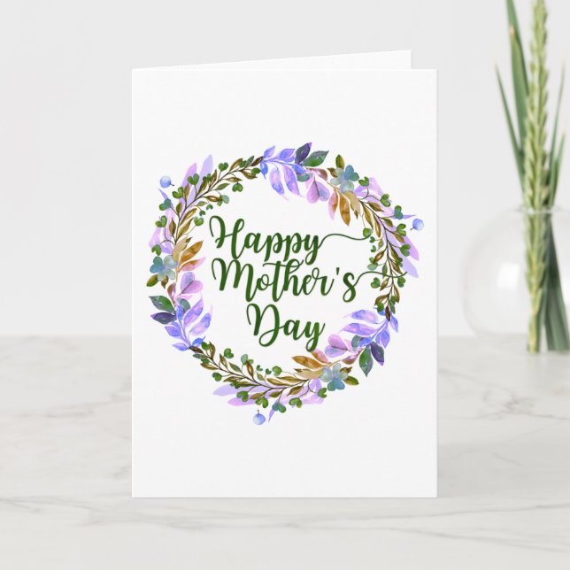 Customizable Mother's Day Hand Painted Card (Front)
