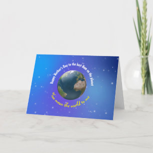 Customizable Mother's Day novelty Earth Card