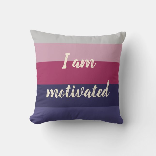 Customizable Motivational Quote Throw Pillow (Front)