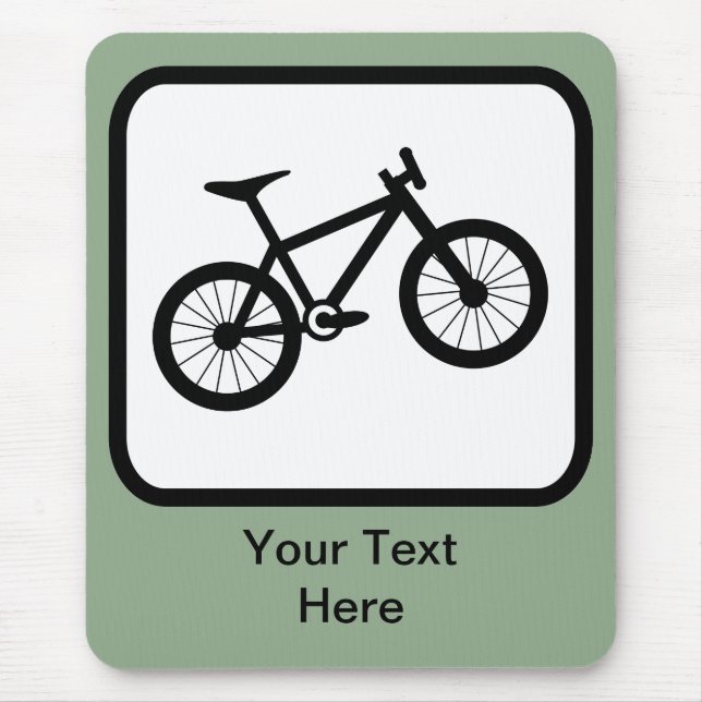 Customizable Mountain Biker Logo Mouse Pad (Front)