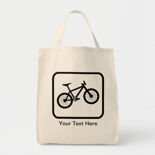Customizable Mountain Biker Logo Tote Bag (Front)